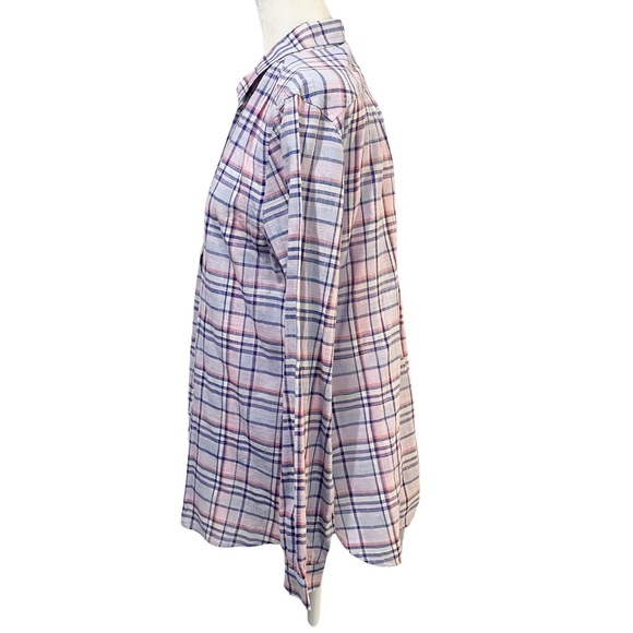 J. Crew Purple & Blue Plaid Pullover Top - Picture 5 of 10